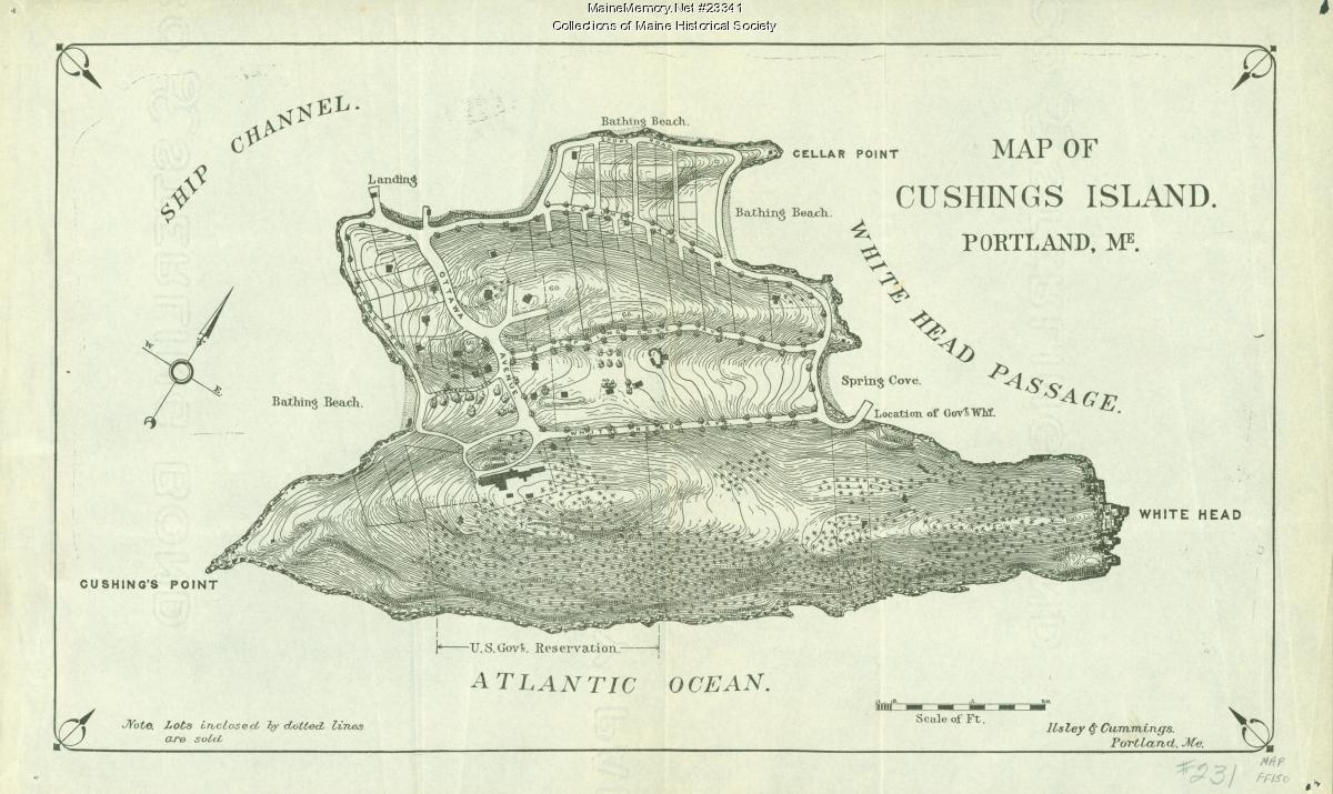 Map of Cushings Island (Ilsley & Cummings)